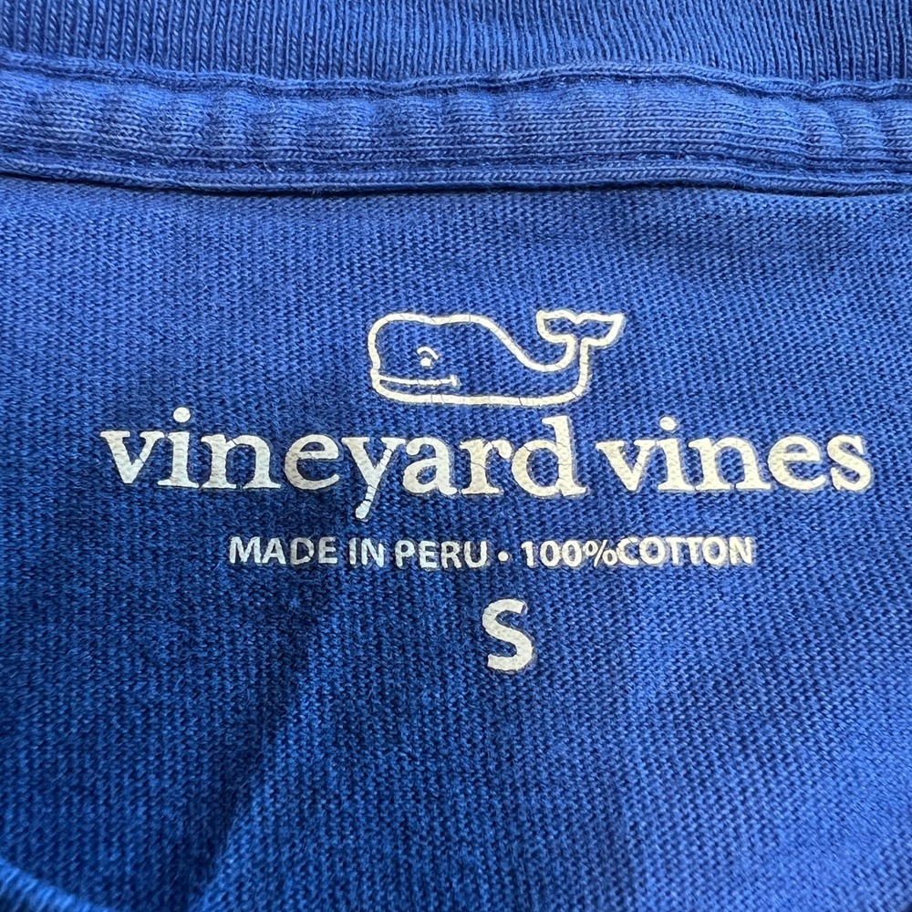 Vineyard Vines Paradise Potion Graphic T Shirt Golf Blue Size S Coastal Tropical - Picture 3 of 7